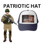 1776 American Flag Patriotic Trucker Hat Truckerkappe<br><div class="desc">Patriotic 1776 & The American Flag. Rot,  Weiß und Blau.</div>