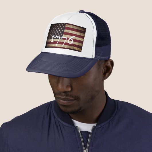 1776 American Flag Patriotic Trucker Hat Truckerkappe (Beispiel)