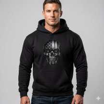 1776 American Flag Schädel Kapuzenpullover | USA 2