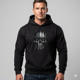 1776 American Flag Skull Hoodie | USA 250th 