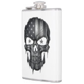 1776 American Flag Skull Patriotic USA 250th Flask Flachmann (Links)