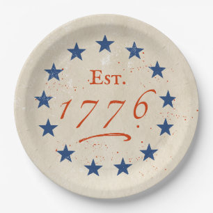 1776 American LG Sterne Pappteller