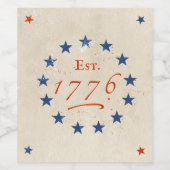1776 American Stars Weinetikett (Einzelnes Label)