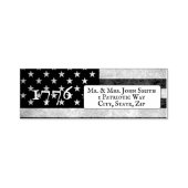 1776 Americana-Flagge rustikale Rücksendeadresse Permastempel (Design)