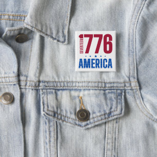 1776 Amerika 250 Jahre historische Freiheit Button