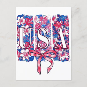 1776 Amerika 4. Juli USA Blume Ankündigungspostkarte