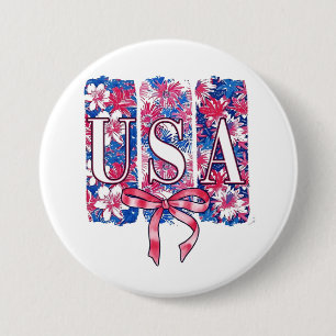 1776 Amerika 4. Juli USA Blume Button