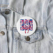 1776 Amerika 4. Juli USA Blume Button (Beispiel)