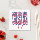 1776 Amerika 4. Juli USA Blume Serviette (Beispiel)