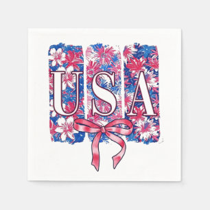 1776 Amerika 4. Juli USA Blume Serviette