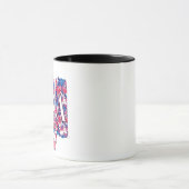 1776 Amerika 4. Juli USA Blume Tasse (Zentrum)