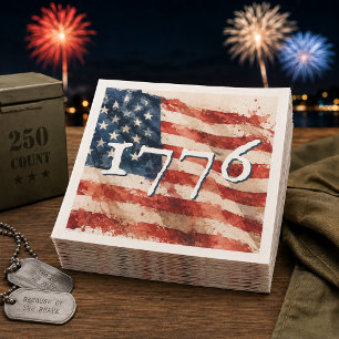1776 Amerikanische Flagge 250 BBQ Serviette