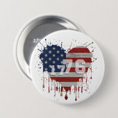 1776 Amerikanische Flagge Button (Vorne & Hinten)