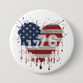 1776 Amerikanische Flagge Button (Vorderseite)