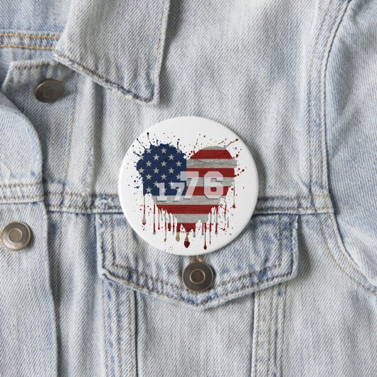 1776 Amerikanische Flagge Button (Beispiel)