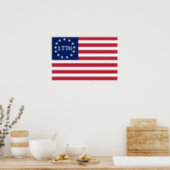 1776 Amerikanische Flagge Poster (Kitchen)