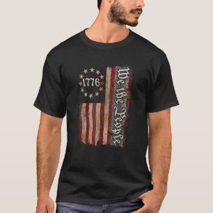 1776 Amerikanische Flagge Wir Menschen USA 4. Juli T-Shirt