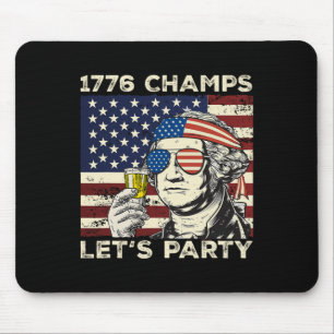 1776 Champs Washington Drink Beer 4. Juli Nove Mousepad