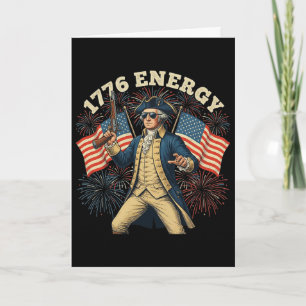 1776 Energie Washington Lustig 4. Juli Patriotisch Karte