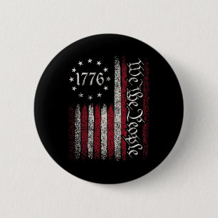 1776 Flag Verfassung Unabhängigkeitstag Amerikanis Button