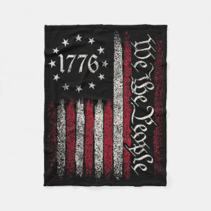 1776 Flag Verfassung Unabhängigkeitstag Amerikanis Fleecedecke