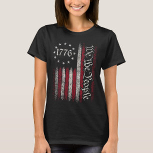 1776 Flag Verfassung Unabhängigkeitstag Amerikanis T-Shirt