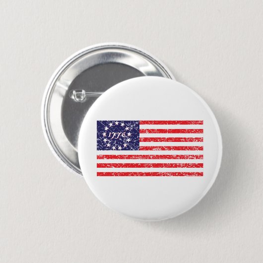 1776-Flagge Button (Vorne & Hinten)