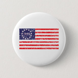 1776-Flagge Button