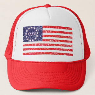 1776-Flagge Truckerkappe