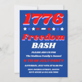 1776 Freedom Bash | 4. Juli Feier Einladung (Vorderseite)