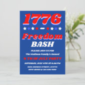 1776 Freedom Bash | 4. Juli Feier Einladung (Stehend Vorderseite)