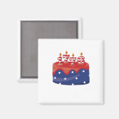 1776 Geburtstagskuchen Magnet (Vorderseite/Rückseite)