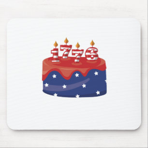 1776 Geburtstagskuchen Mousepad