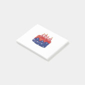 1776 Geburtstagskuchen Post-it Klebezettel (angewinkelt)