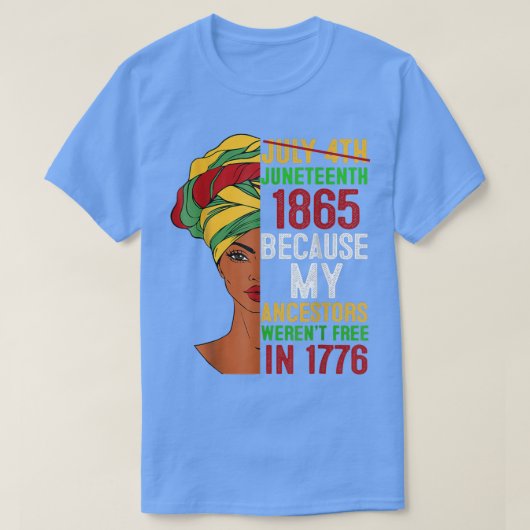 1776. Juli 4. Schwarz T-Shirt (Design vorne)