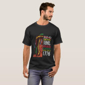 1776. Juli 4. Schwarz T-Shirt (Vorne ganz)