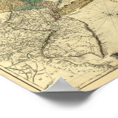 1776 Karte von New York, New Jersey und Quebec Poster (Ecke)