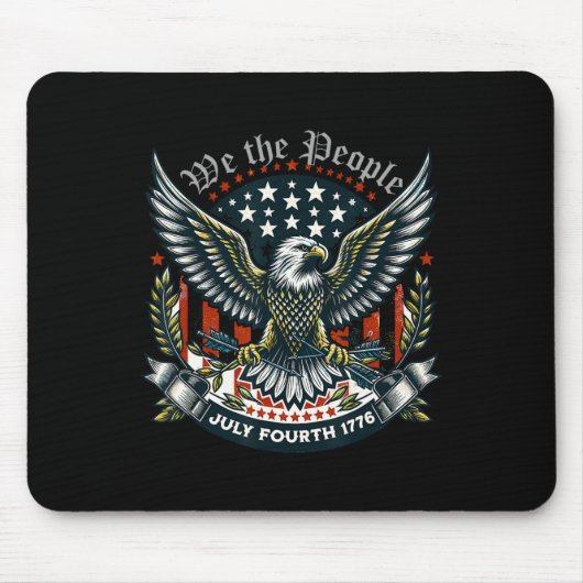 1776 Leben Freiheit Streben Nach Glück 4. Juli Mousepad (Vorne)