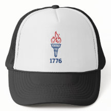 1776 Liberty Fackel Patrioten bestickte Mütze