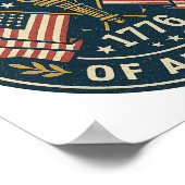 1776 Liberty Torch — Vintages Americana-Siegel Poster (Ecke)