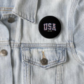 1776 Mädchen am 4. Juli Amerika Button (Beispiel)