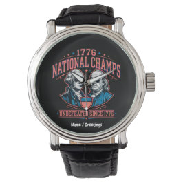 1776 National Champs Vintage Grafik Unbesiegt  Armbanduhr