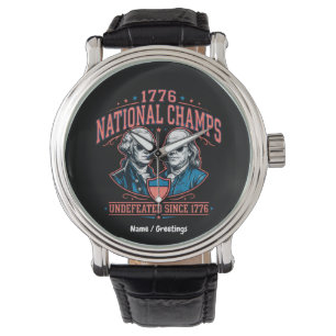 1776 National Champs Vintage Grafik Unbesiegt Armbanduhr