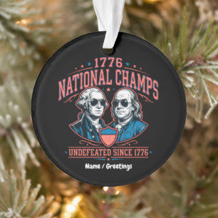 1776 National Champs Vintage Grafik Unbesiegt Ornament