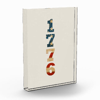 1776 Patriotic American Flag Fotoblock