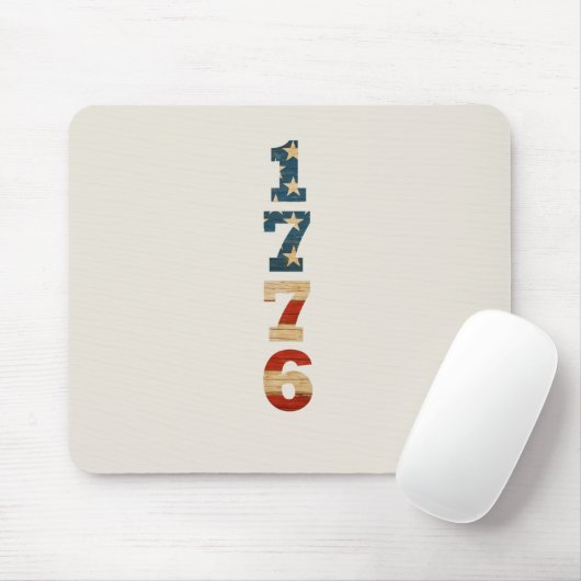 1776 Patriotic American Flag Mousepad (Mit Mouse)