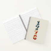 1776 Patriotic American Flag Notebook - Lined Notizblock (Innenseite)