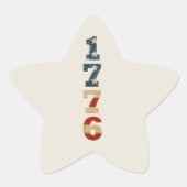 1776 Patriotic American Flag Star Sticker (Vorderseite)