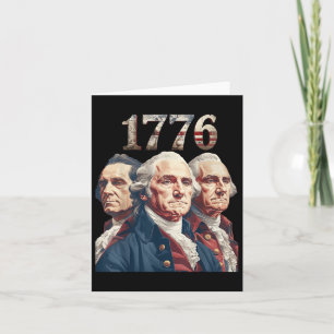1776 Patriotische Gründungsväter Historisches T-Sh Karte