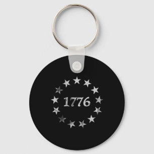 1776 Patriotischer Vintager Stil USA 4. Juli Schlüsselanhänger